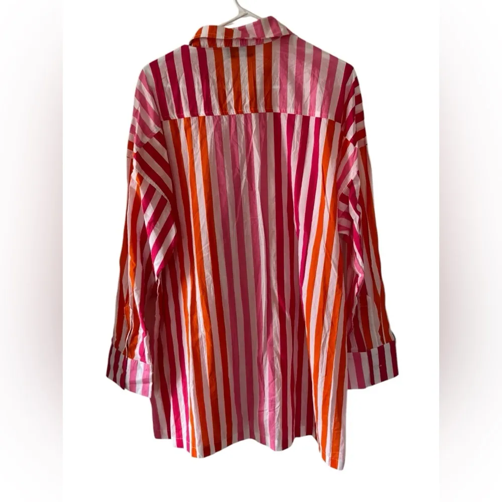 Beach Riot X Revolve Alexa Top Sunset Stripes swim cover Size PL - Image 6