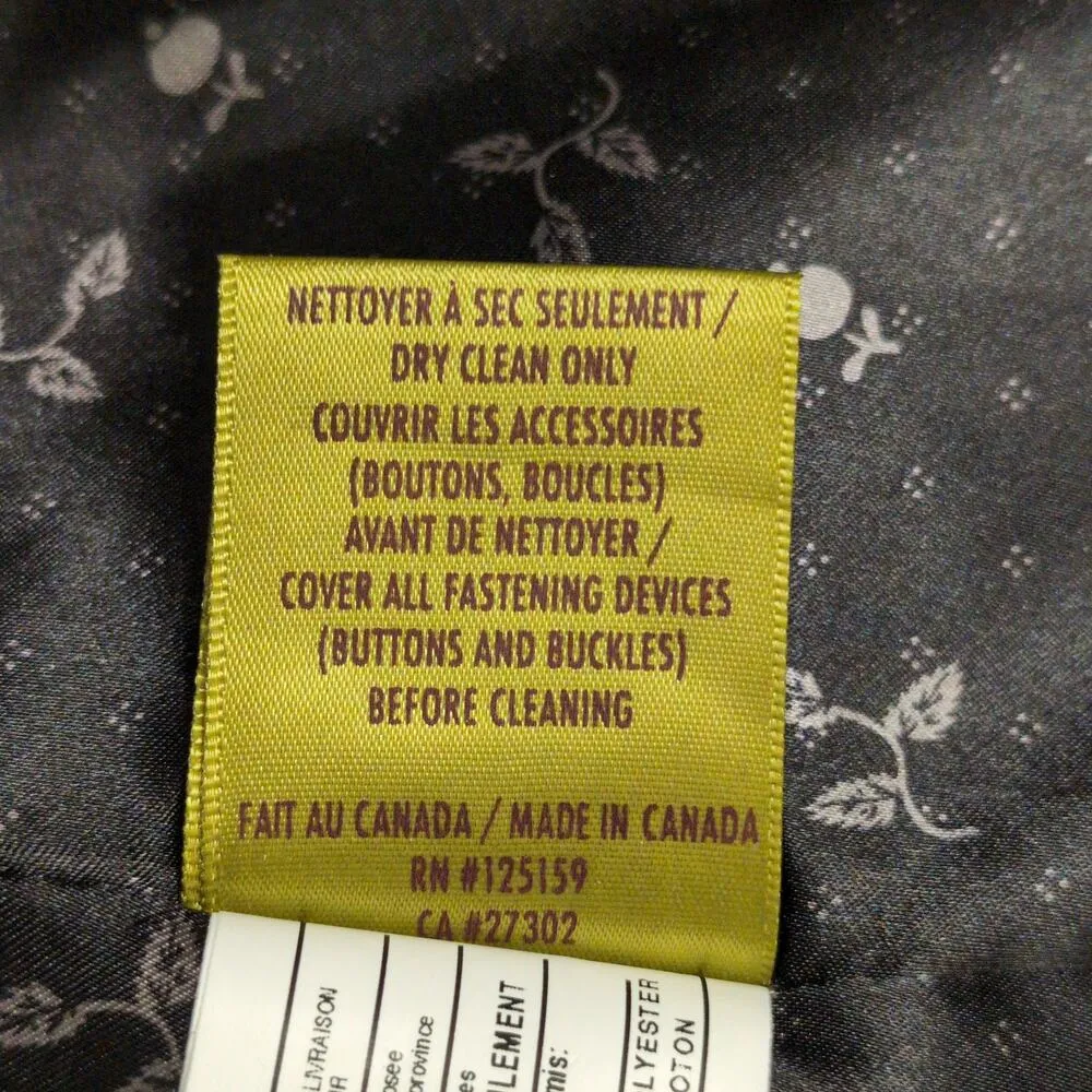 Soia & Kyo Double Breasted City Trench Pea Coat Wool Pockets Navy Blue S - Image 8