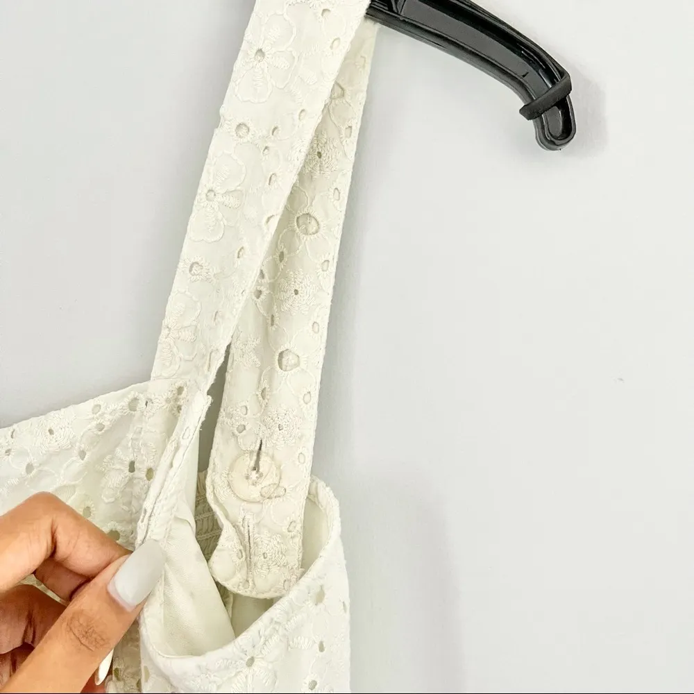 American Eagle Floral Button Front Lace Mini Dress - Image 7