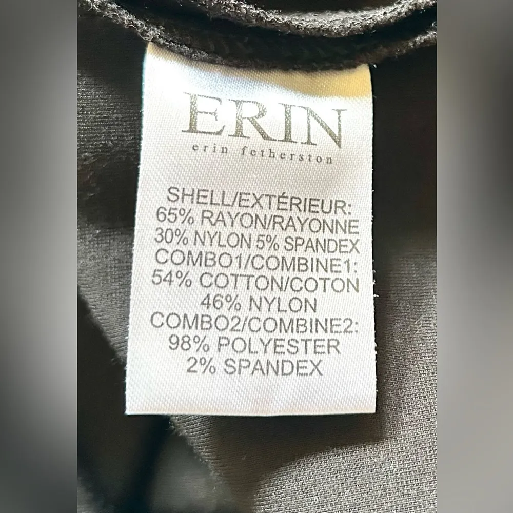 ERIN by ERIN FEATHERSTONE Shelby Lace Appliqué Body Contour Dress Sz 2 Black - Image 12