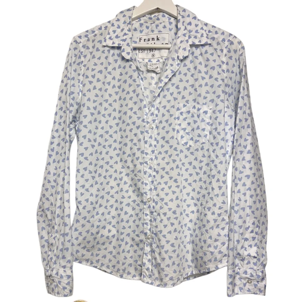 Frank & Eileen Barry Blue Heart Button Down Shirt - Image 3