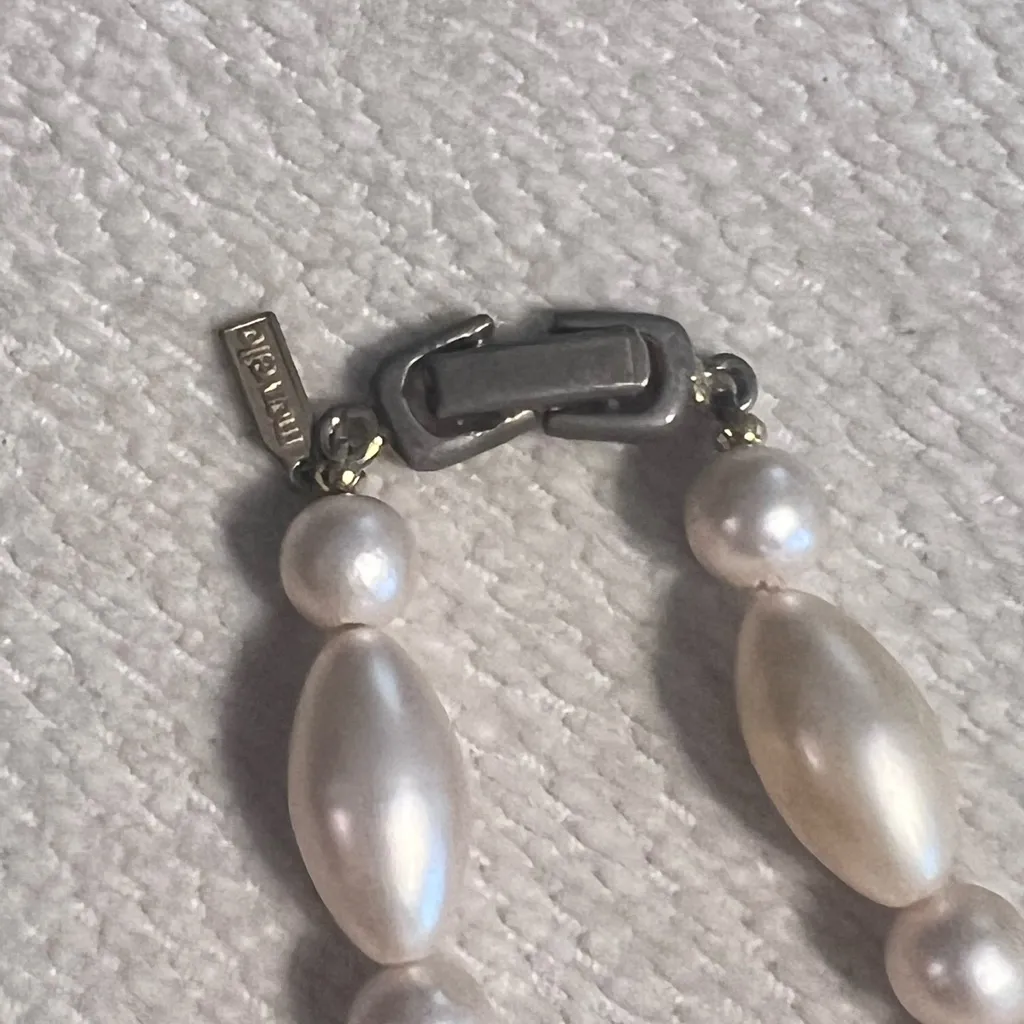 Vintage Marvella Pearls Strand with Gold Details Spacer Beads‎ - Image 5