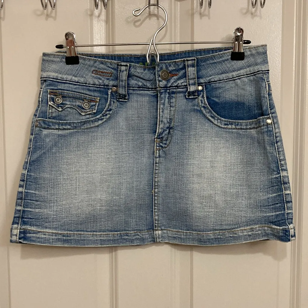 Hydraulic Y2K Denim Mini Skirt - Image 3