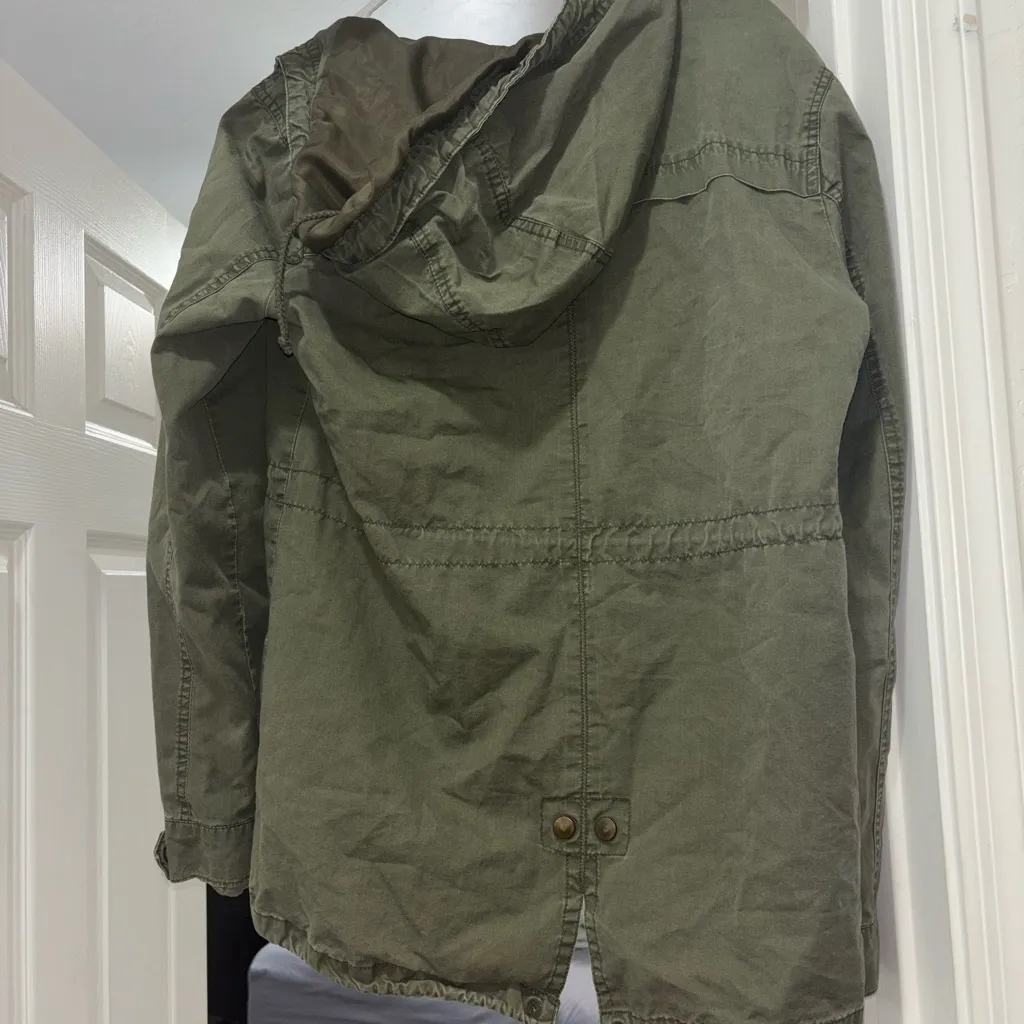Khaki Women's Utility Jacket Green Size M - Image 2