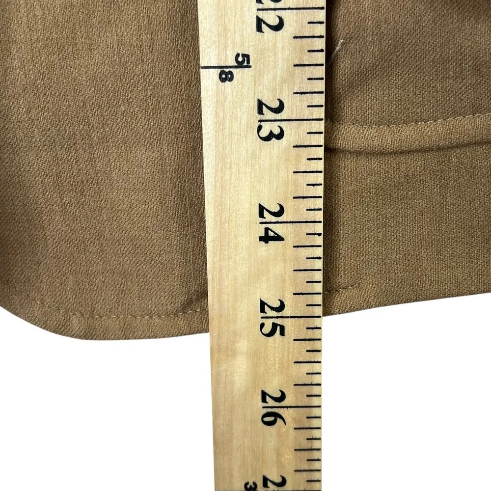 Lands' End Wool Blend One Button Blazer Jacket Womens 10 Single Breasted Tan - Image 10