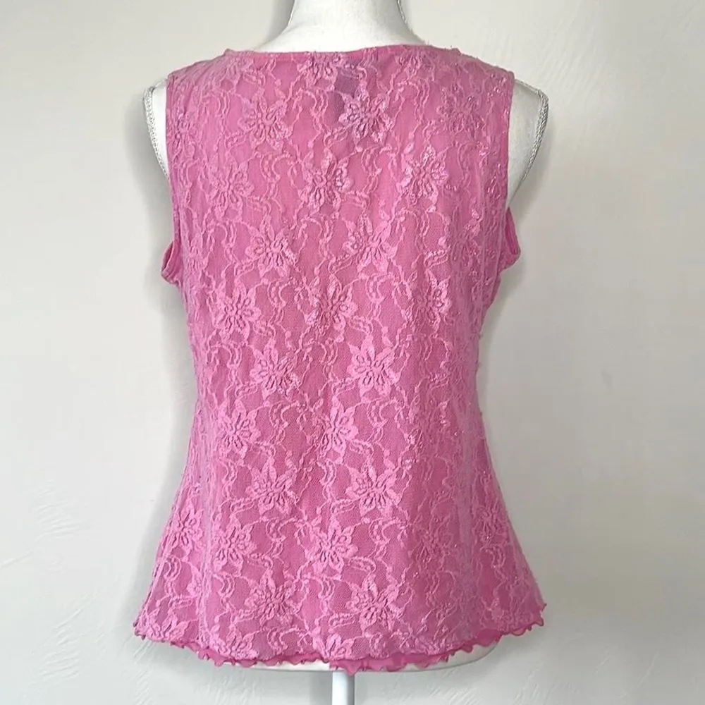 Y2K beaded lace tank top - Image 3