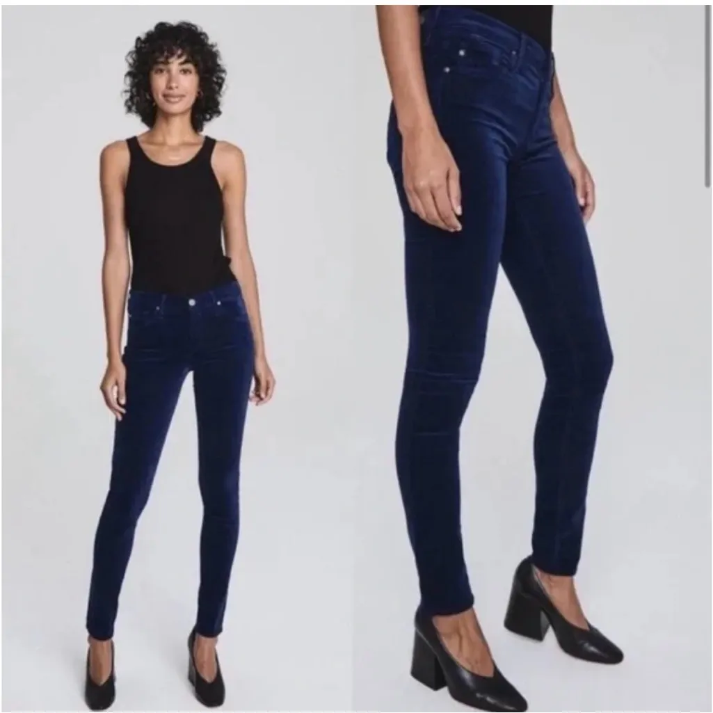 NWT, AG Adriano Goldschmied 'The Legging' Super Skinny Velvet Pants, Sz 26R - Image 2