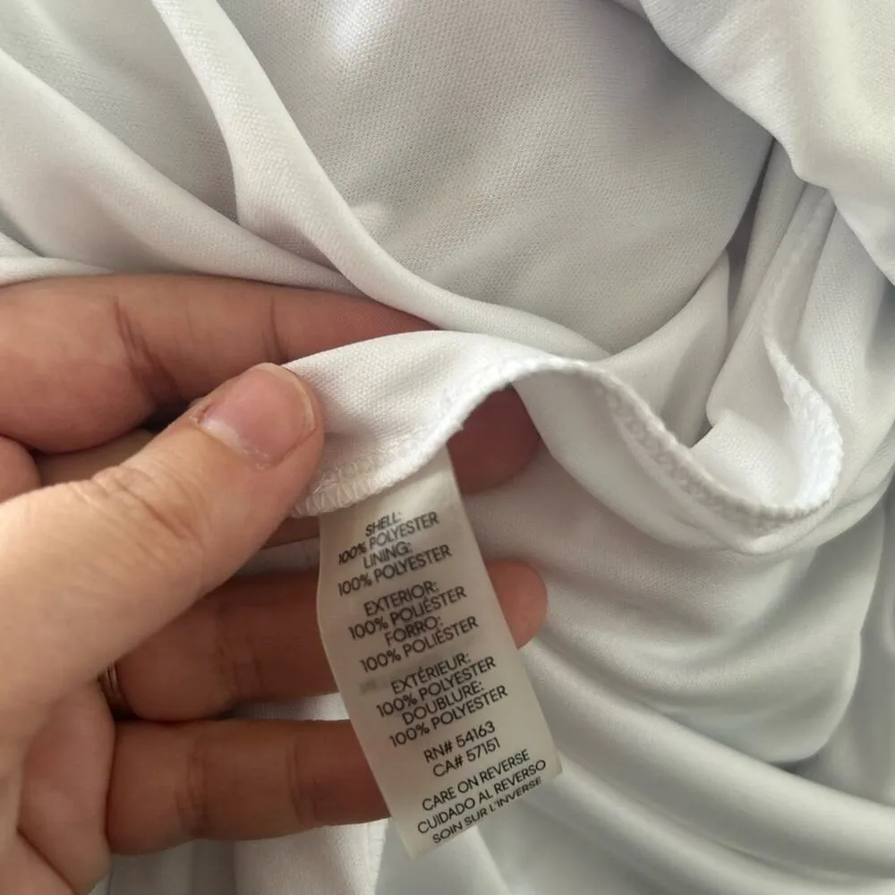 Calvin Klein White & Pink/Orange Floral Sleeveless Dress - Image 6