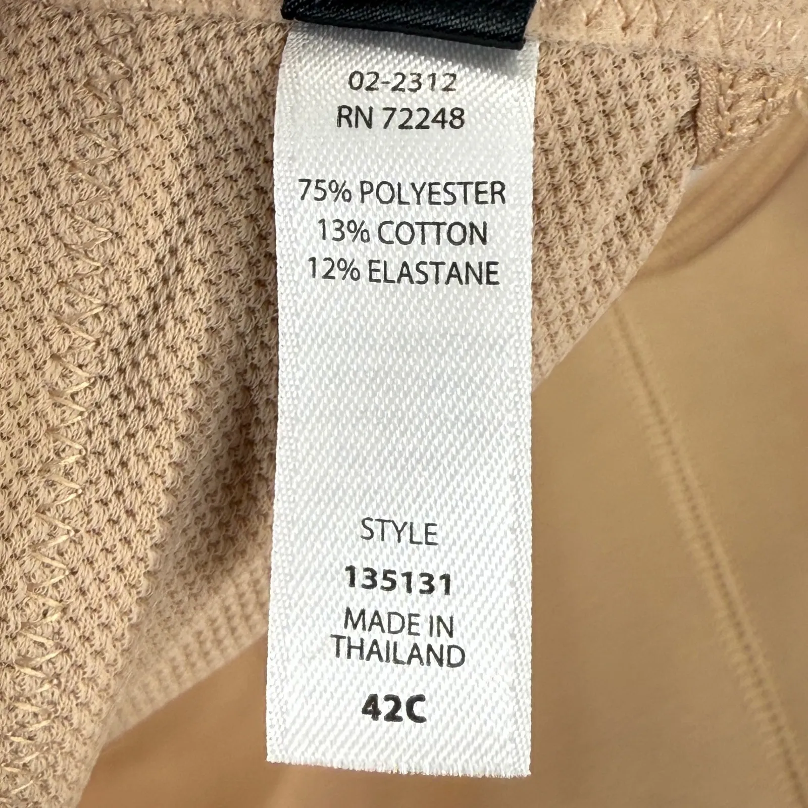 Glamour by Felina Bra 42C Beige Full Coverage Smooth Wireless Comfort Tan Size undefined - Image 4