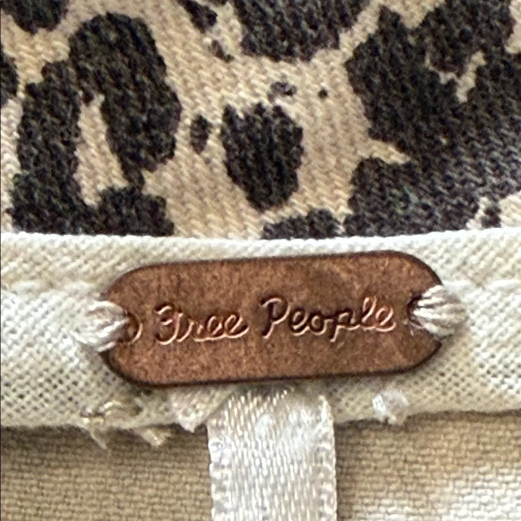 FREE PEOPLE Modern Femme Leopard Print Mini Skirt Size 10 - Image 6