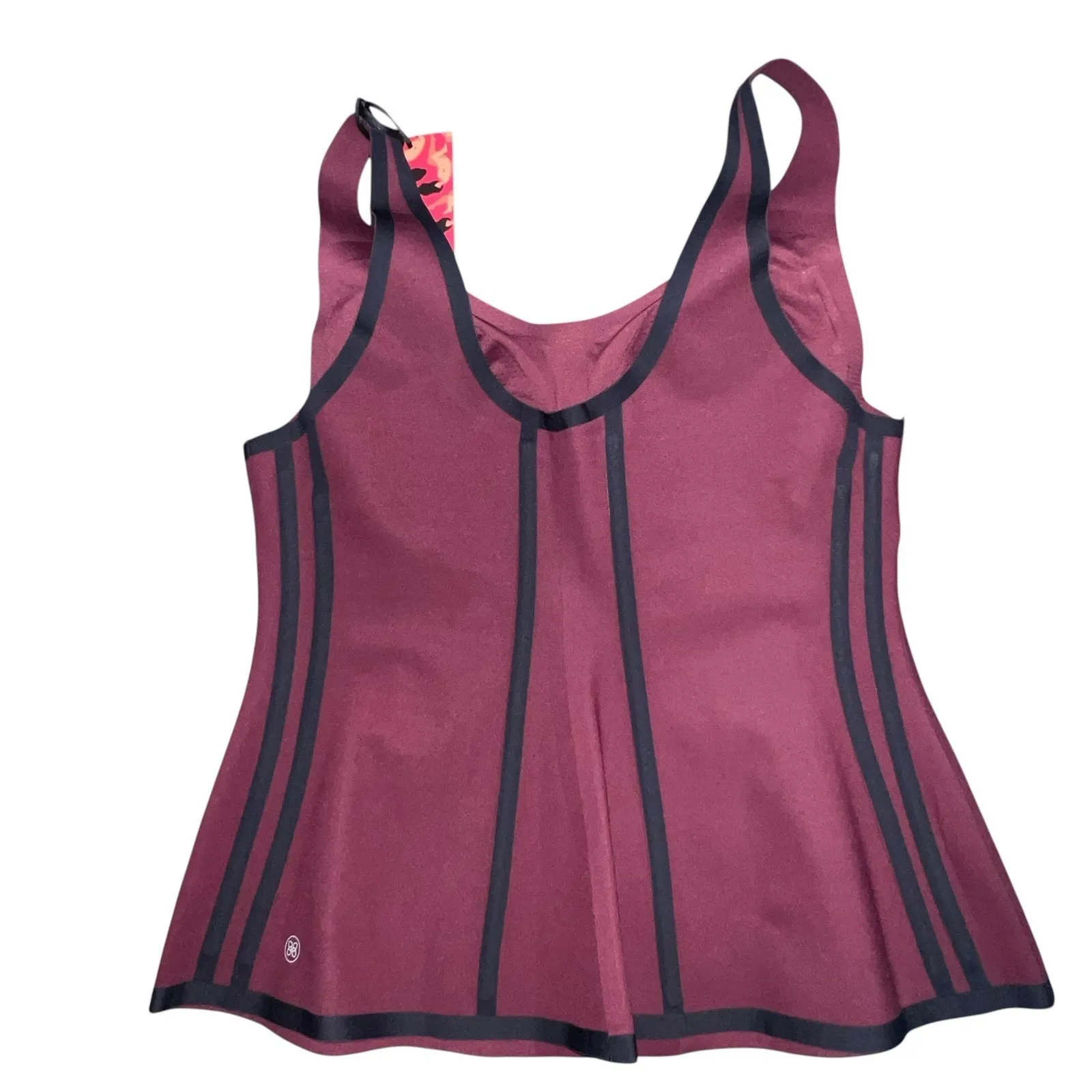 Honeylove Boldness Tank Fig Red Color Black Trims Body Sculpt Size XL Boned New - Image 4