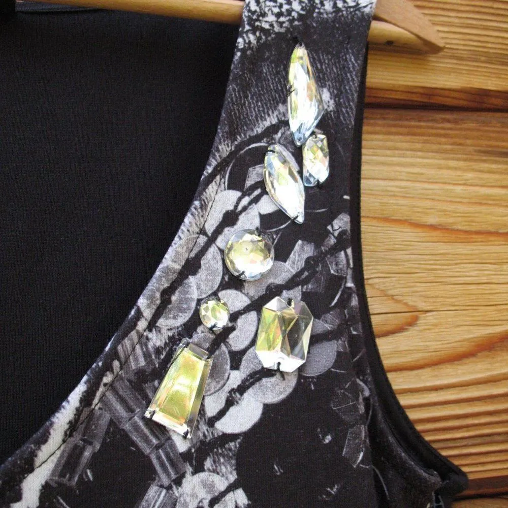 NWT Desigual Black White Sequin Jersey Dress - Image 7