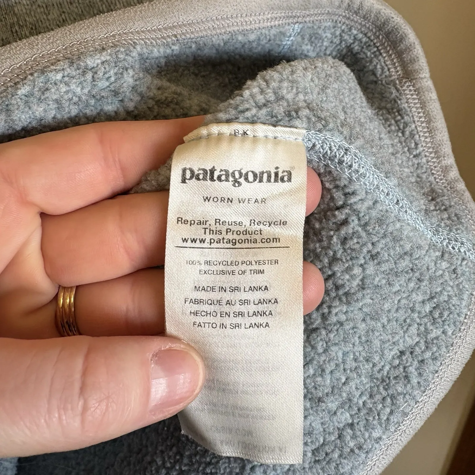 Patagonia Women's Better Sweater 1/4-Zip Sz Small Style‎ 25618 Hawthorne Blue - Image 3