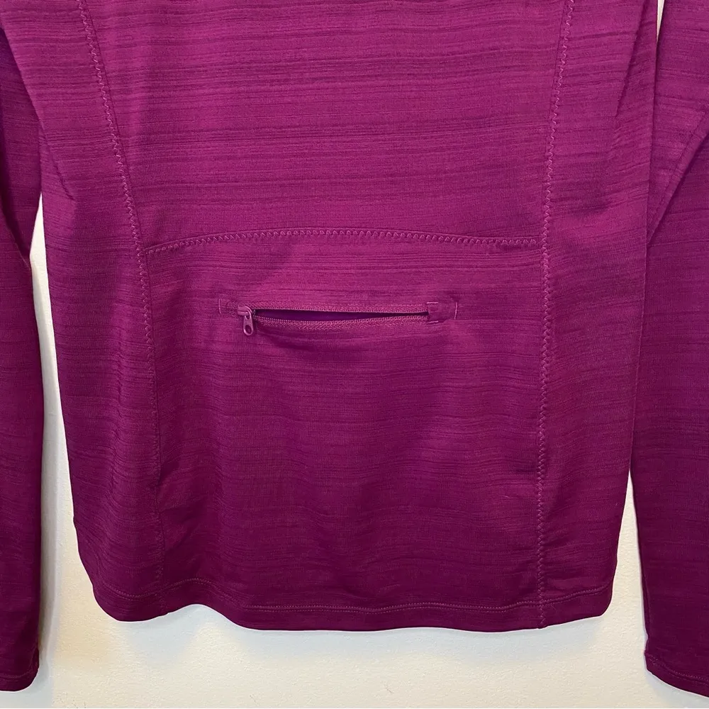 ATHLETA Pacifica Quarter Zip Wrap Front Active Layering Top Purple/Pink Medium - Image 11