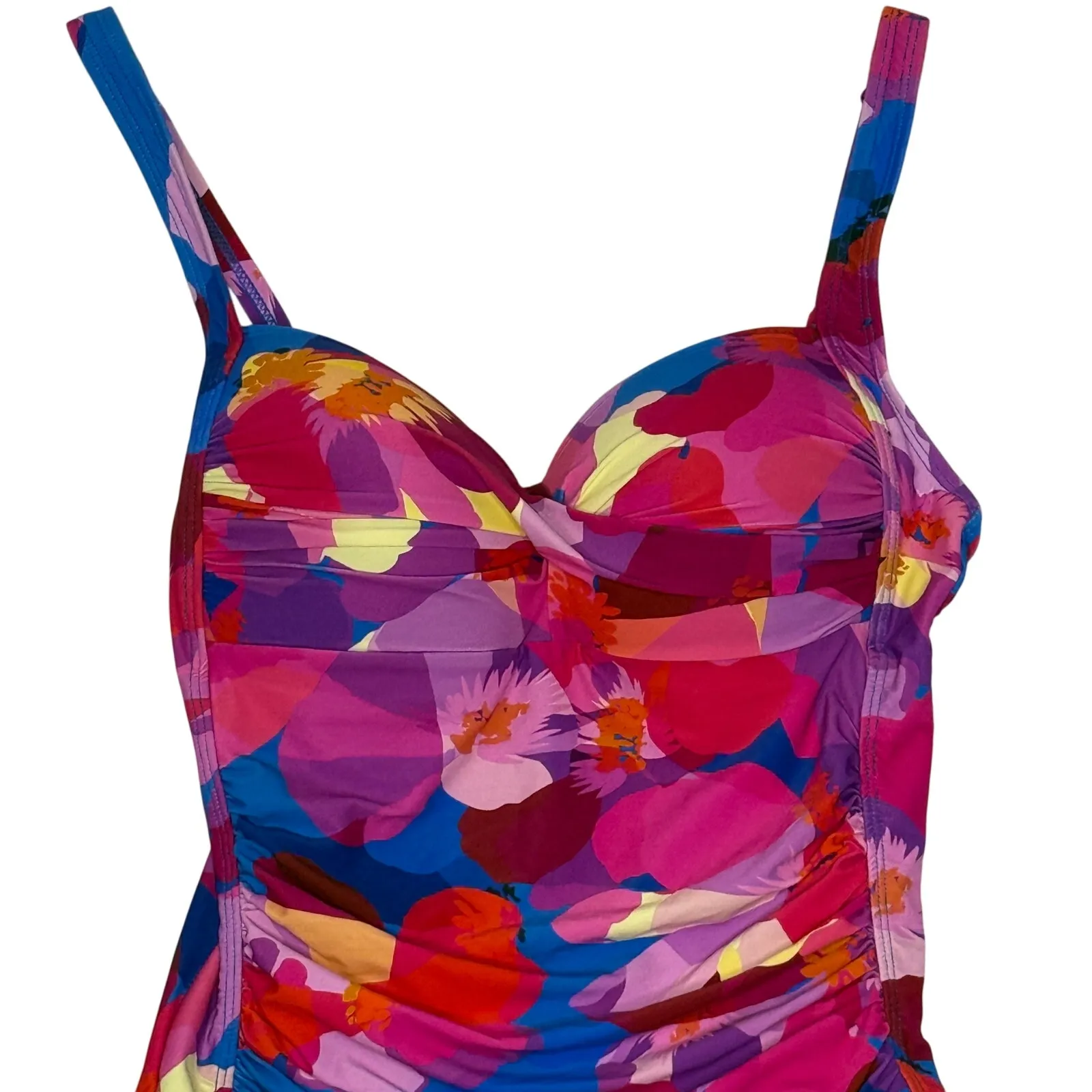 NipTuck Joanne One Piece Swimsuit Womens Sz 8 Floral Beachwear Vacation Resort Pink - Image 3