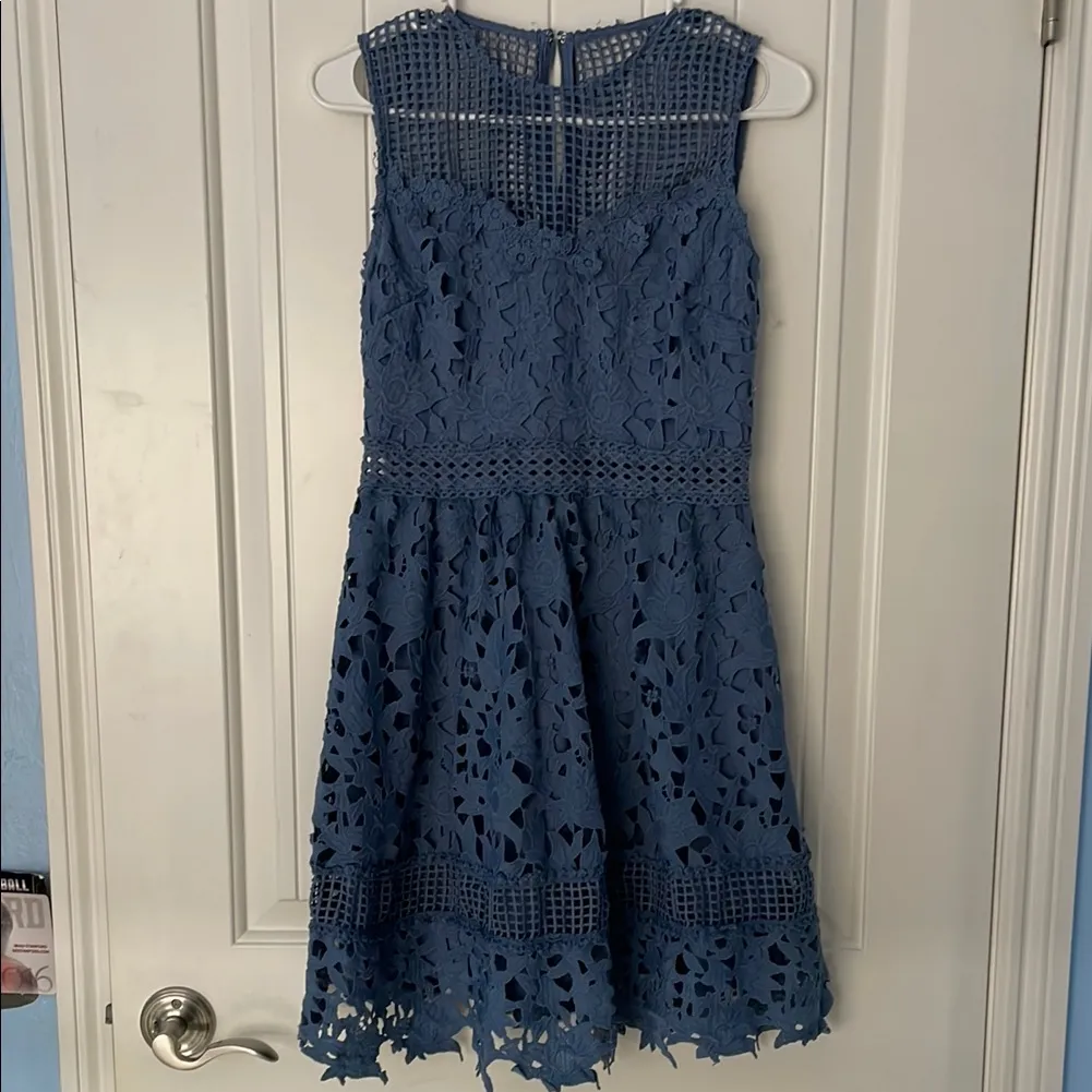 Aqua Women's Blue Lace Dress - Image 2