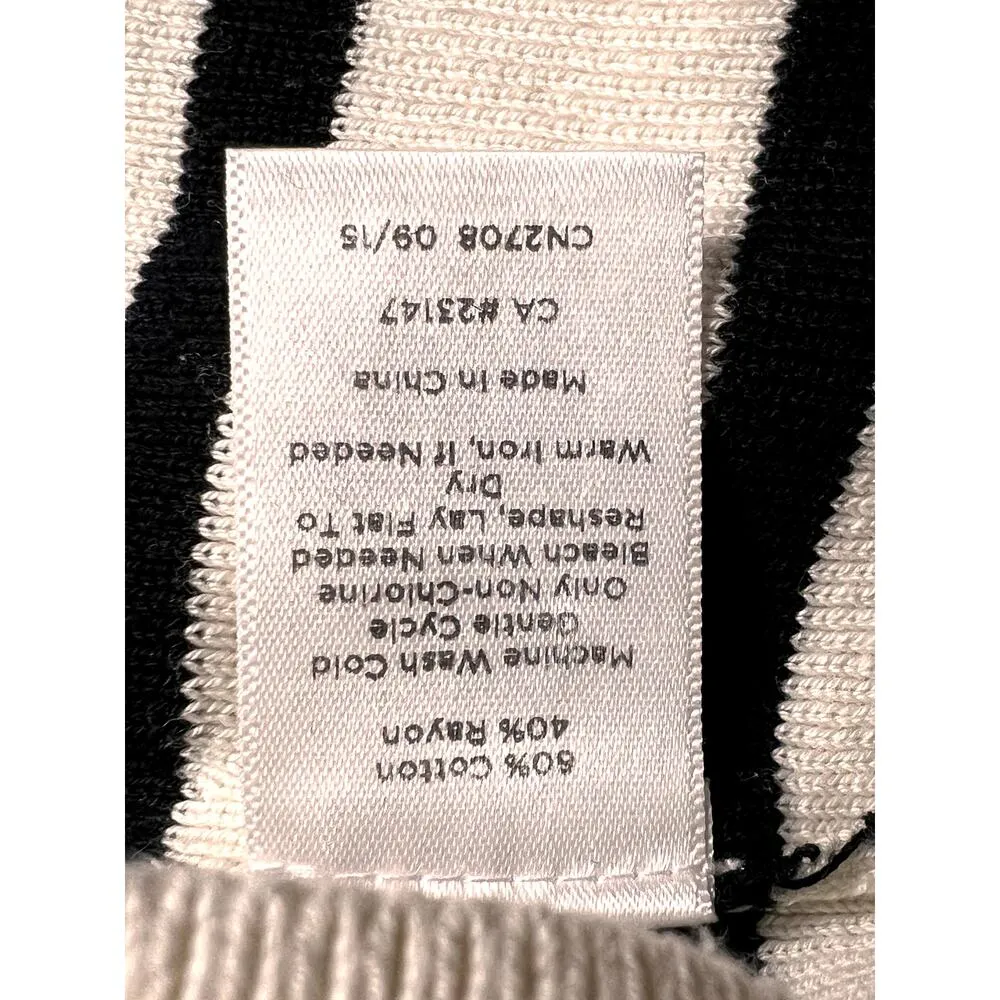 Talbots womens size 2X sweater black/cream striped Office wear, Girlboss - Image 8