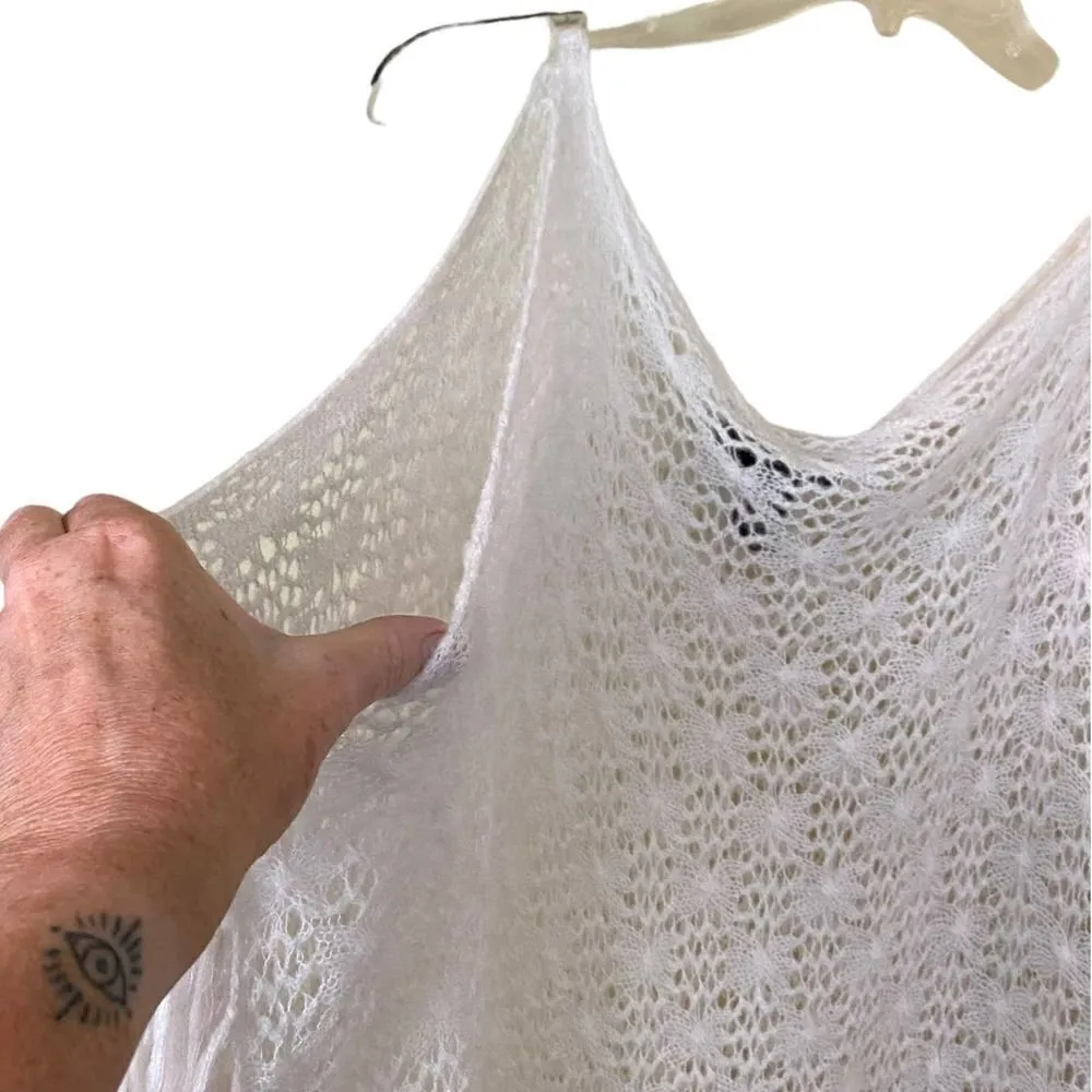 Vintage Arden B Crochet Cold Shoulder Top Size Large - Image 6