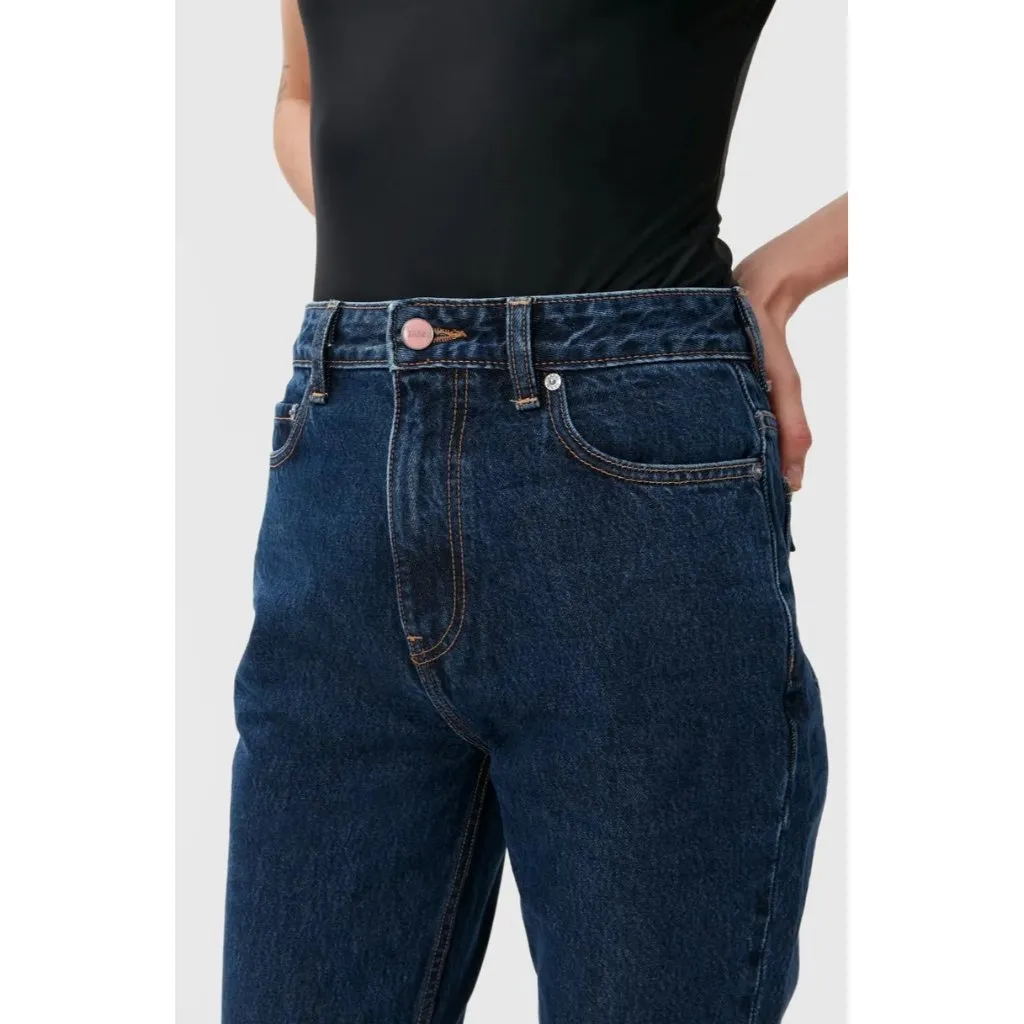 GANNI Womens Dark Wash Bootcut Denim Jeans Size 32 x 34 NEW NWT - Image 2