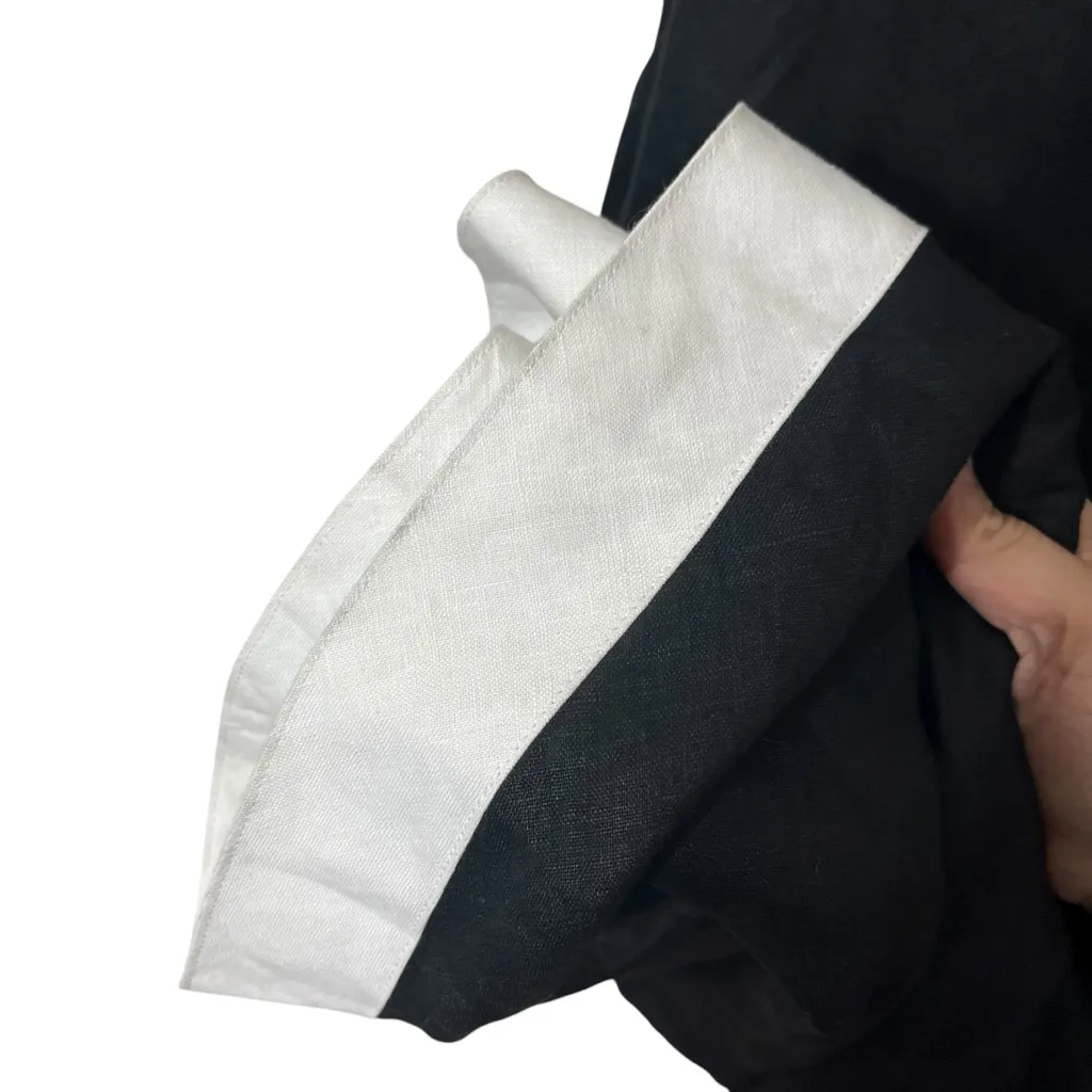 Dissh NWT Carter Black Linen Midi Dress White Trim Square Neck Women’s Size 6 - Image 10