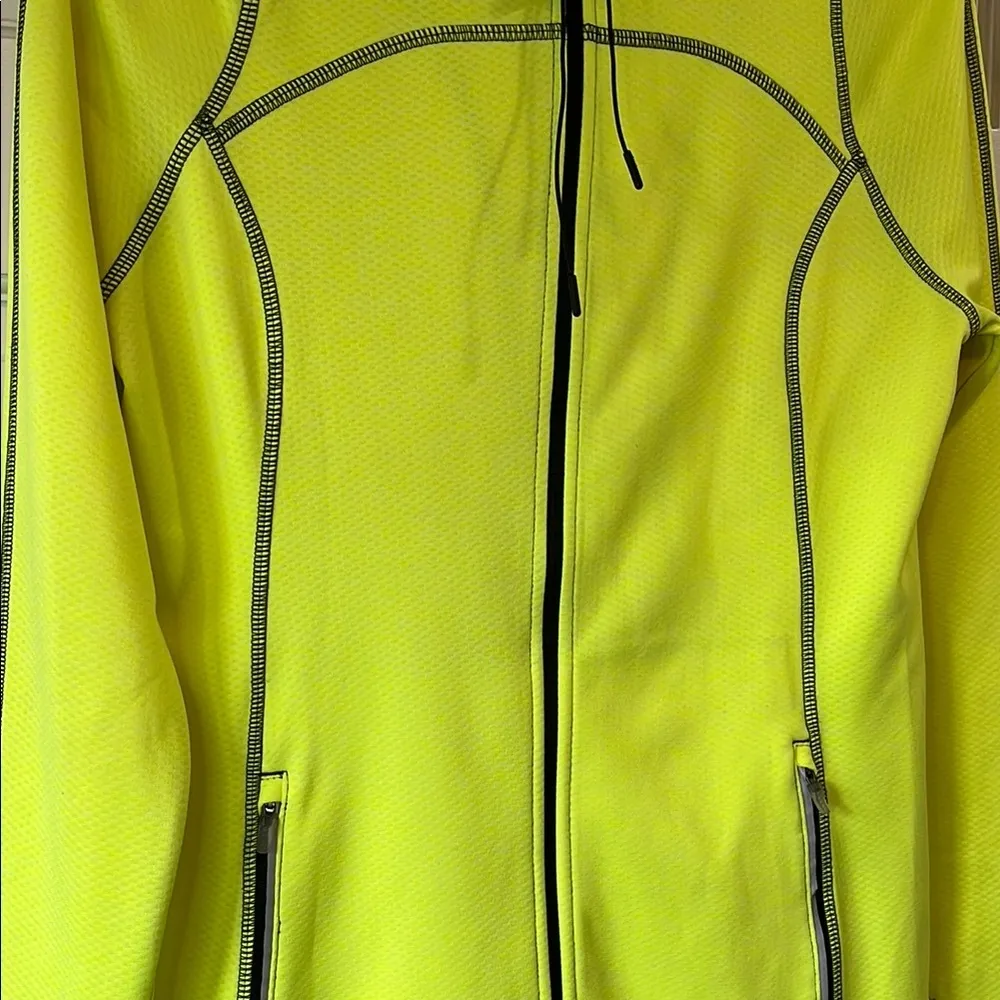 Ogio Neon Yellow Lightweight Jacket w/ Hood and Full Zipper - Image 3