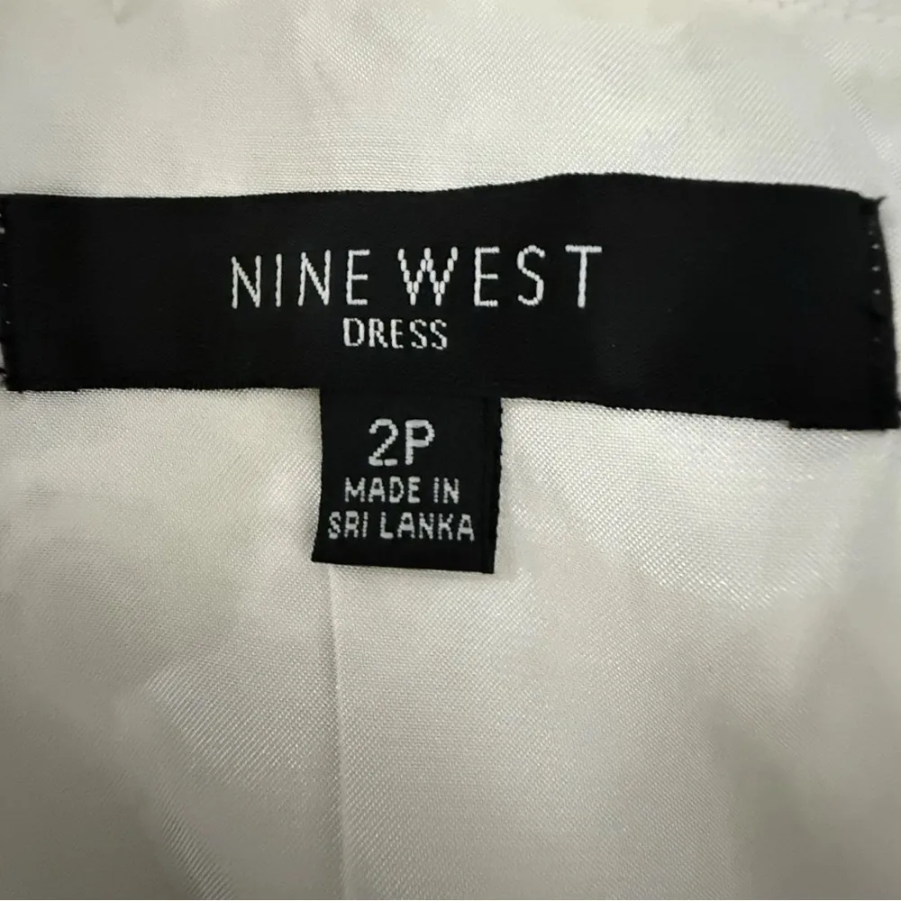 Nine West White Ivory Lace Dress 2 Petite Urban Nomad Raw Lace Edge Shift Dress - Image 7