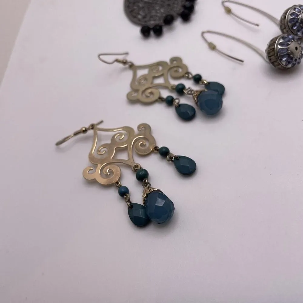 Lot Of 5 Costume Earrings Pierced Dangle Drop - Image 12