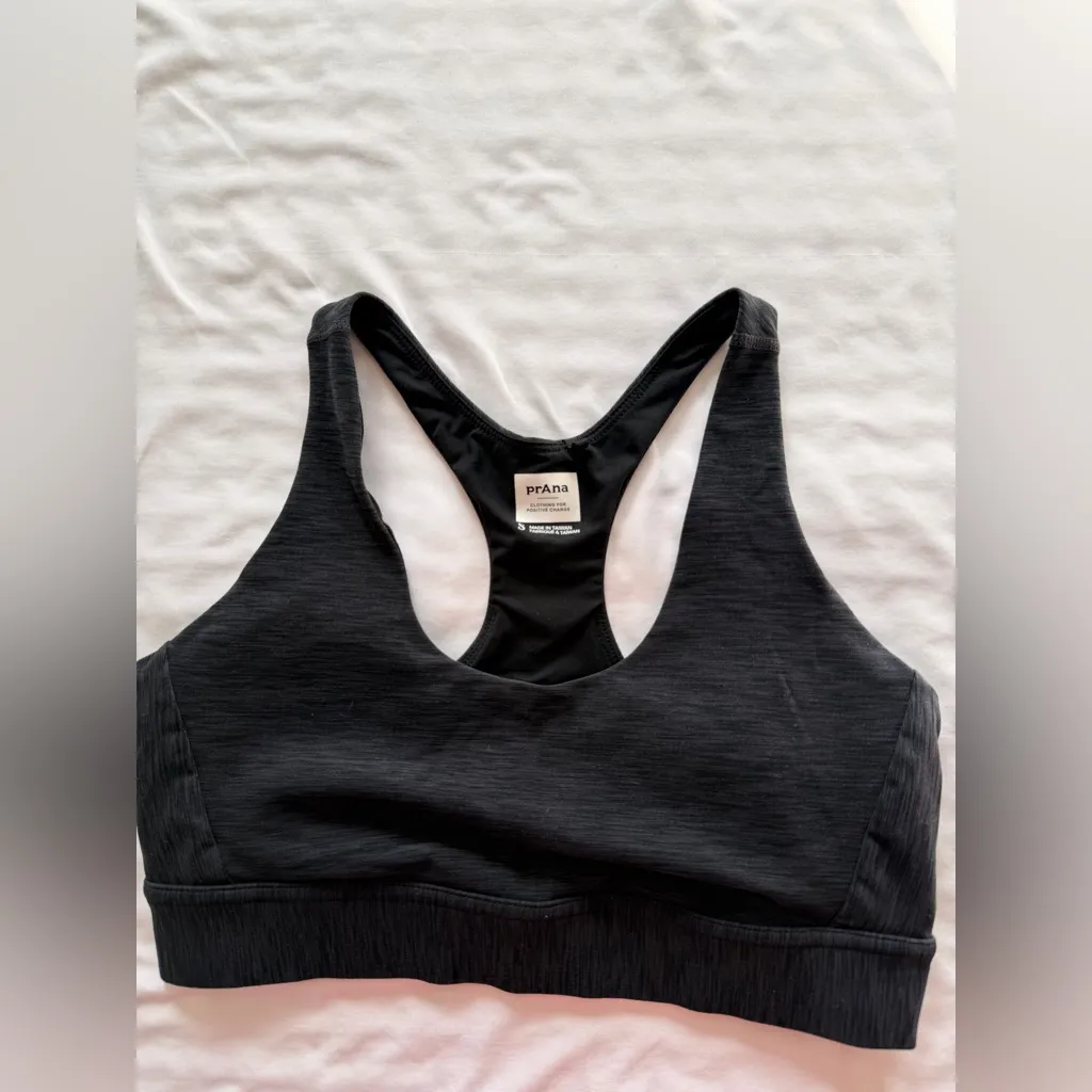 prAna Women's Black Racerback Wireless Sports Bra Size S Women's Gray Sports Bra - Image 5
