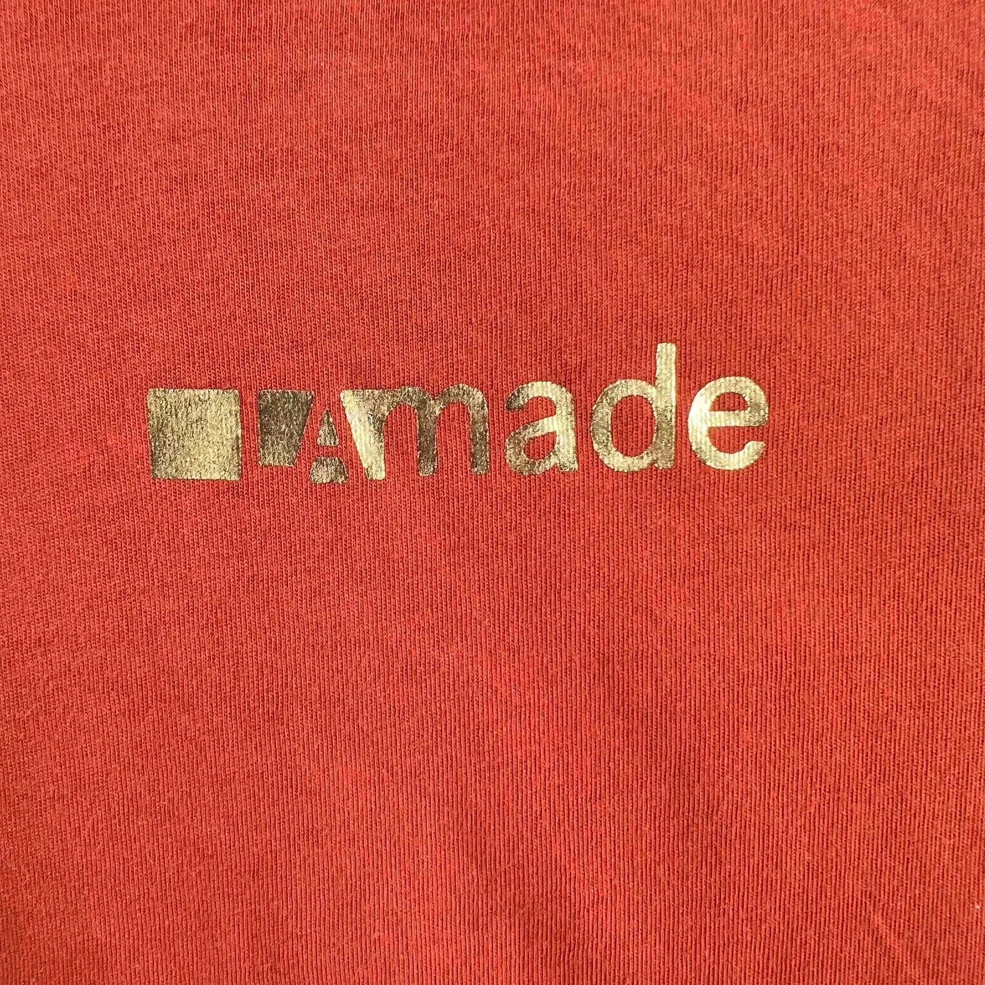 LA Made Orange Metallic Gold Logo‎ Short Sleeve Crew Neck T - Image 2