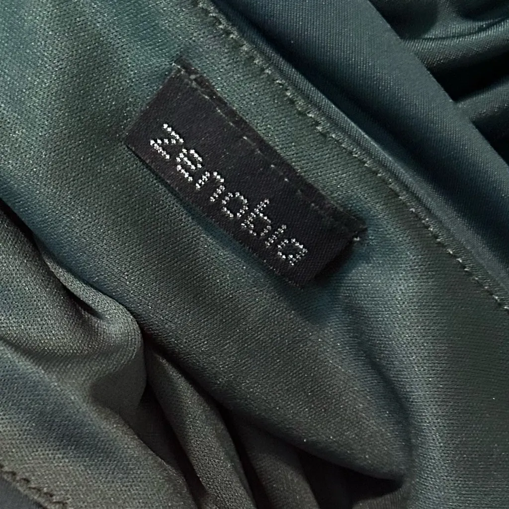 NWOT Zenobia Elegant Teal/Emerald Green One-Shoulder Dress 1XL - Image 4