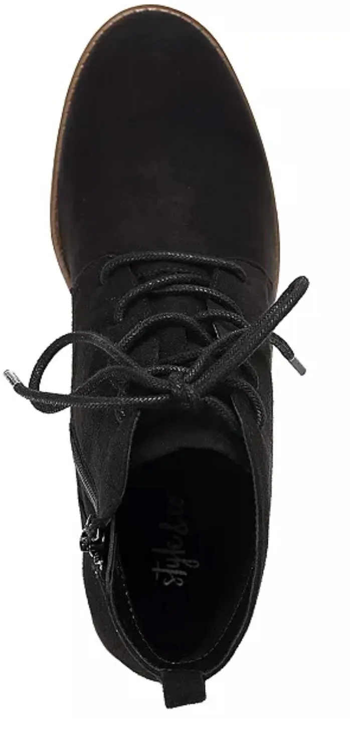 Style & Co Black Lace-up Booties - Image 4