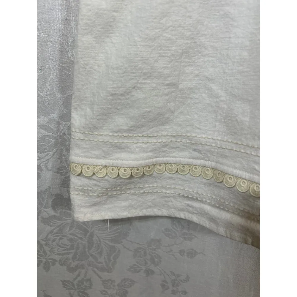 Roolee Mom Dress XXXL Cream Lace Detail Cotton Lined Boho Chic Feminine White Size undefined - Image 2