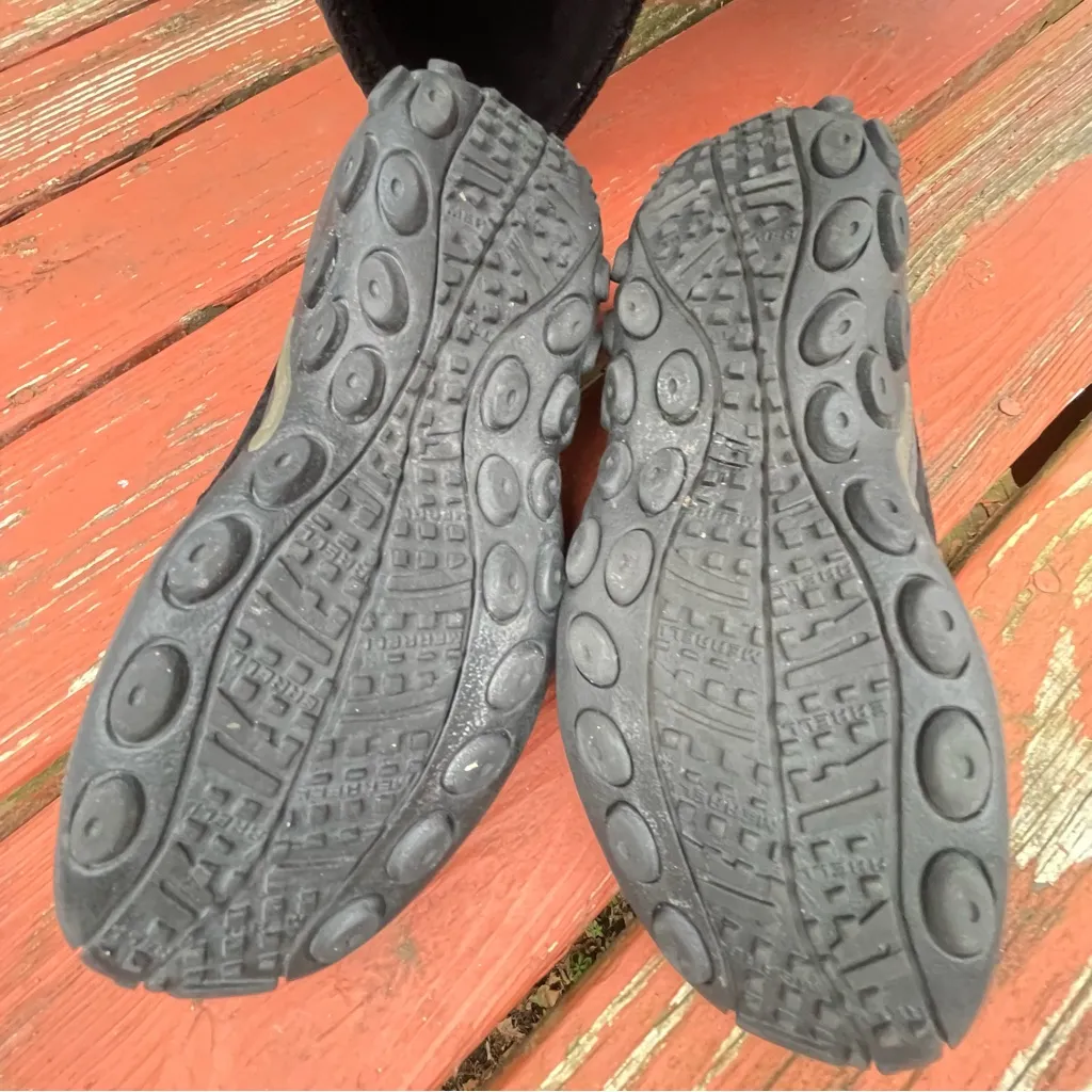 Merrell Women’s Jungle Moc Slip On Loafers 7 Black Suede OrthoLite Comfort - Image 13