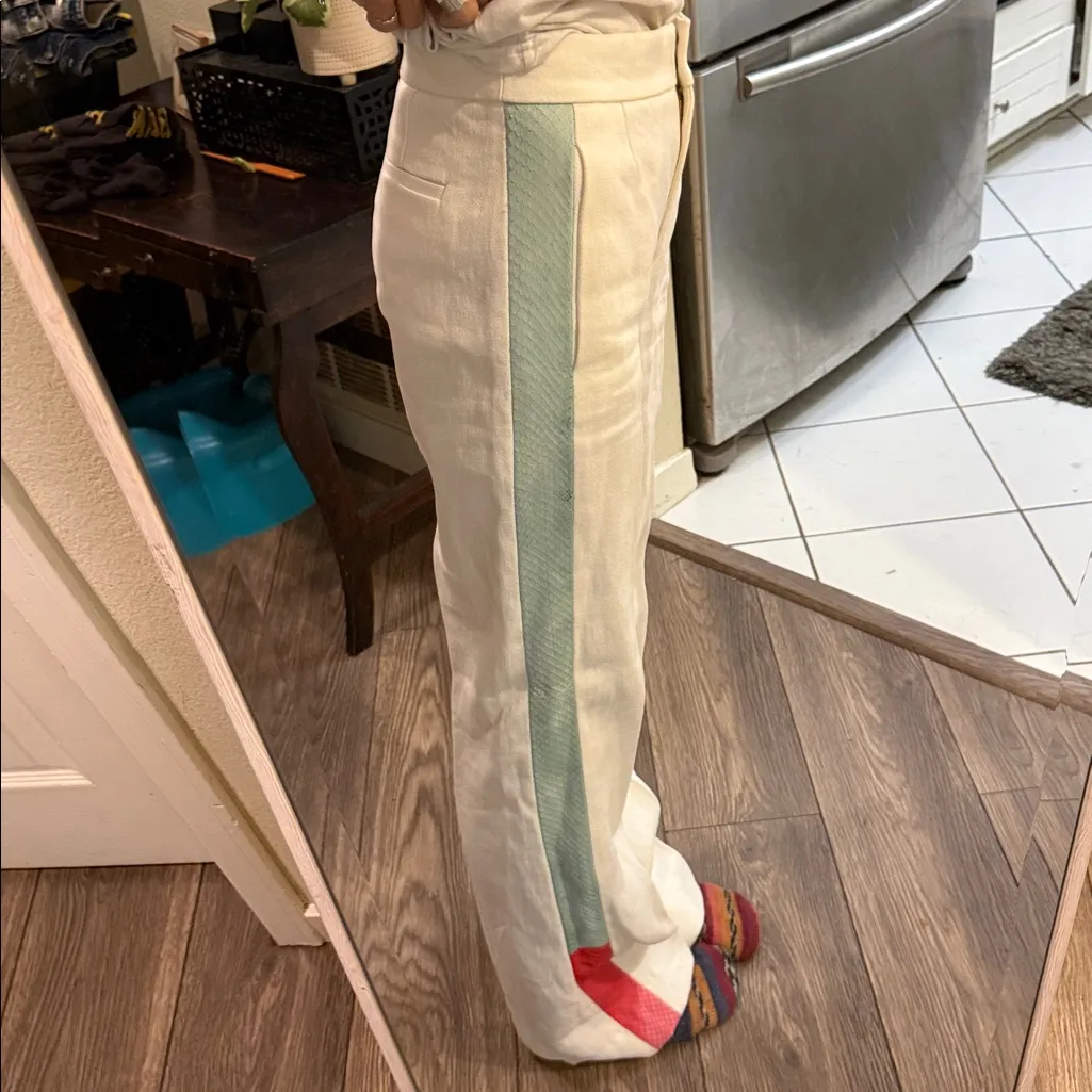 J Crew Collection Snakeskin Stripe Trouser Size 0 WHITE 59181 $795 - Image 5