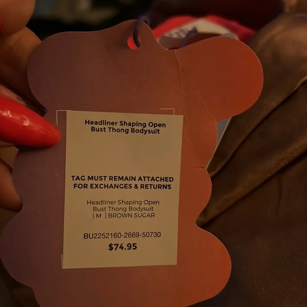 Shapewear Bodysuit Tan Size M - Image 3