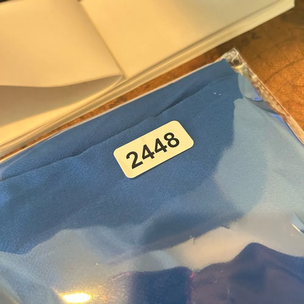 Belongsci Dress Womens L Blue V‎ Neck Bell Sleeve Shift Mini Career Event NEW Size L - Image 10