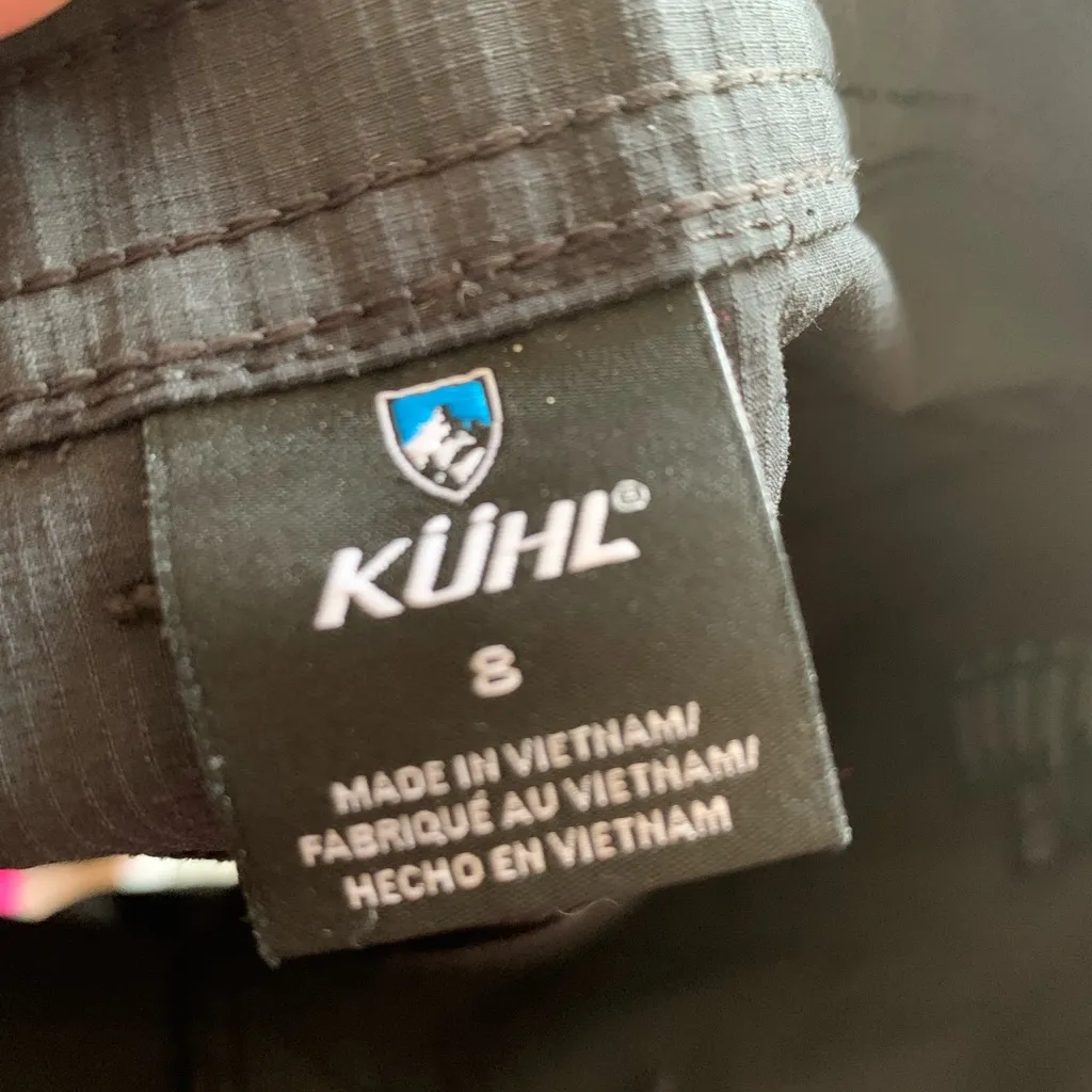 Kuhl Shorts Women Size 8 Summer Bottoms Black Dark Grey Outdoor Gear - Image 4