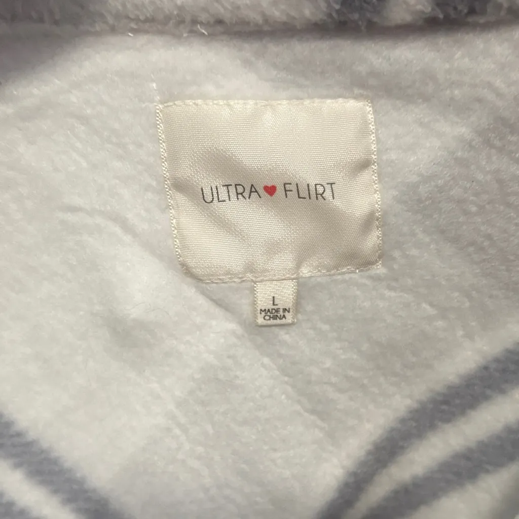 Ultra Flirt white and blue Checkered Utility Jacket - Image 3