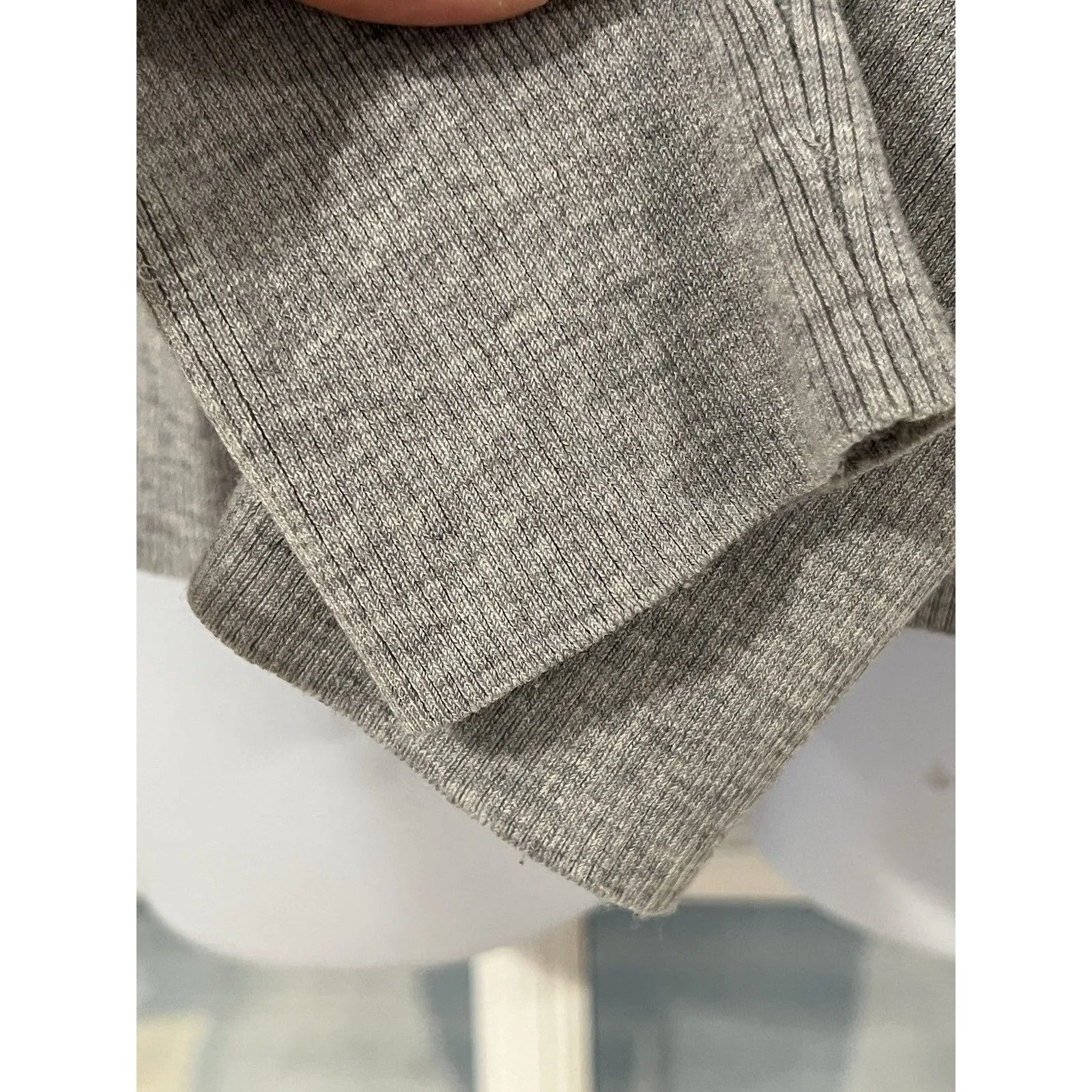 Michael Kors Grey Collared Polo Sweater Size Large - Image 8