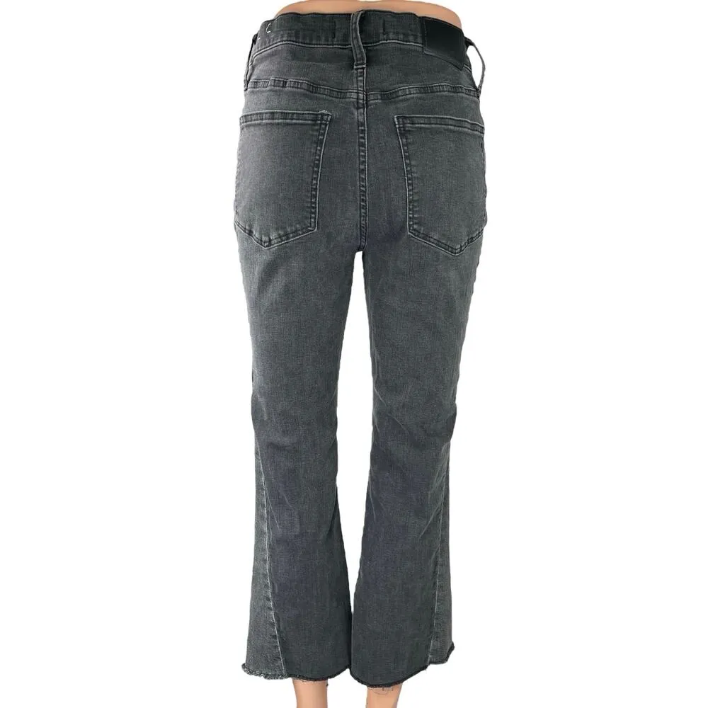 Madewell Women's Black Cropped Cali Demi Bootcut Flared Denim Jeans Size 27 - Image 3