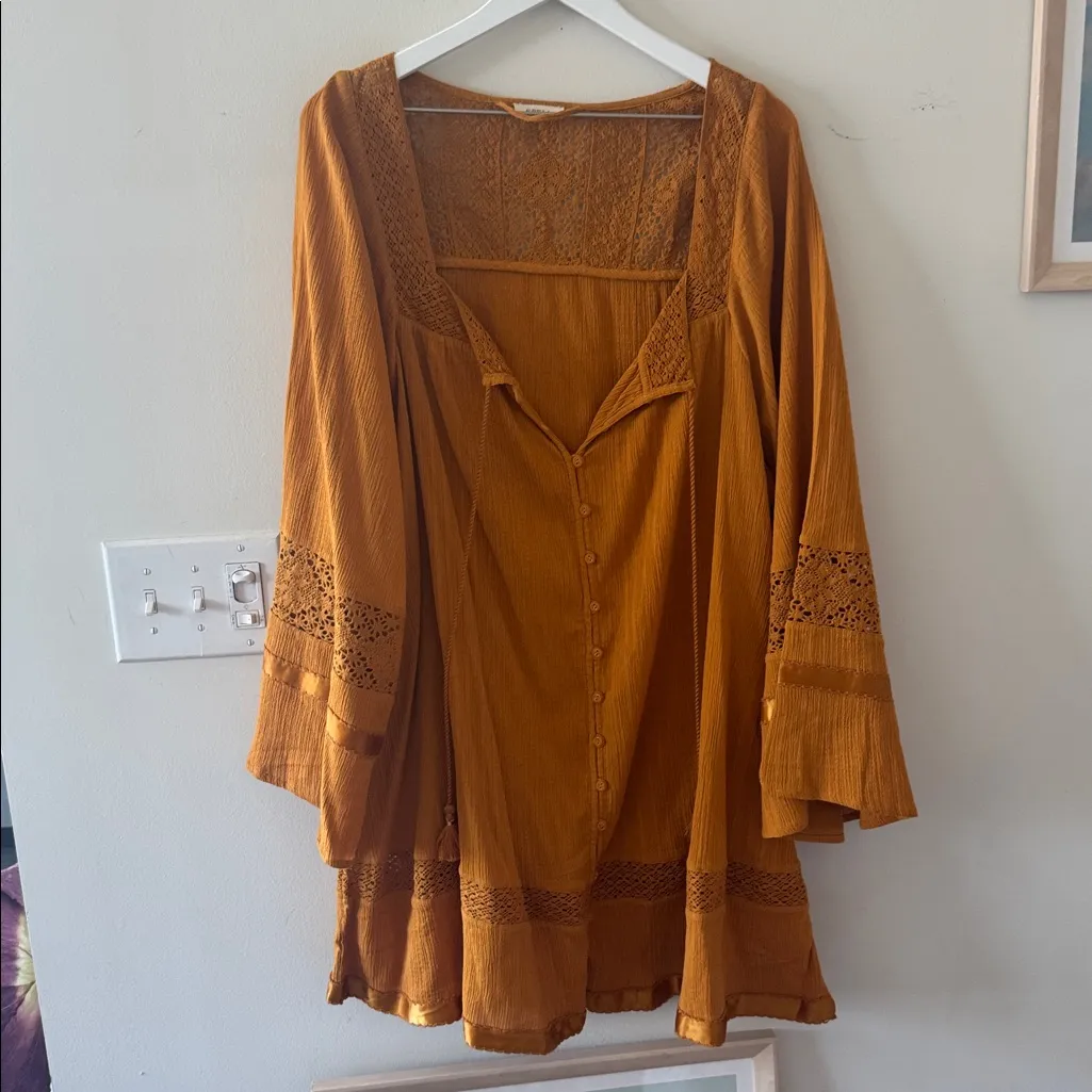 Spell Serenade Tunic Dress Marigold Orange Size 3X - Image 6
