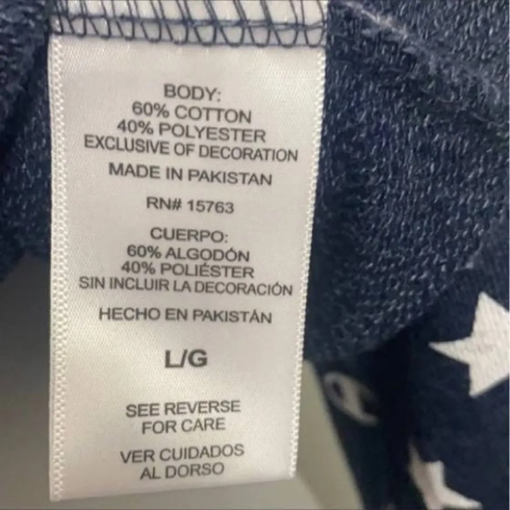 Champion Logo and Stars Pattern Printed Cropped Sweatshirt - Image 4