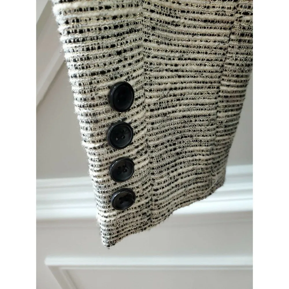 Jennifer Lopez Women Multicolor Polyester Long Sleeve Open Front Fitted Blazer S - Image 6