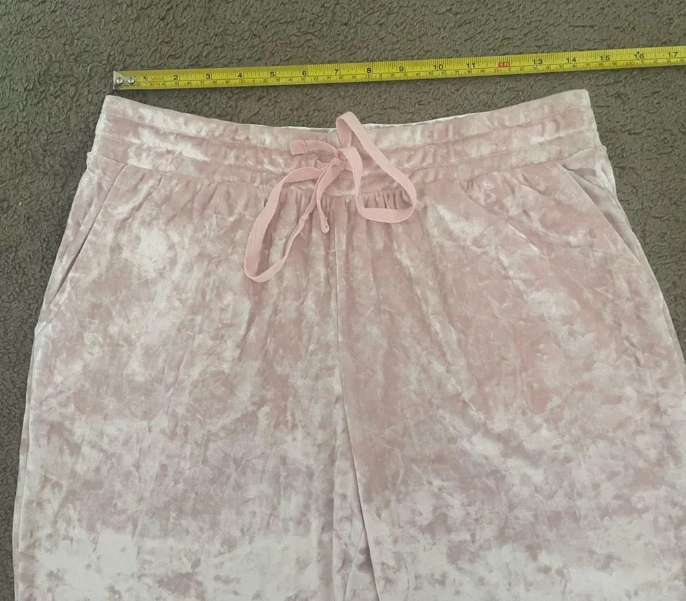 Secret Treasures Light Pink Velvet Sweatpants Joggers, Size M - Image 12