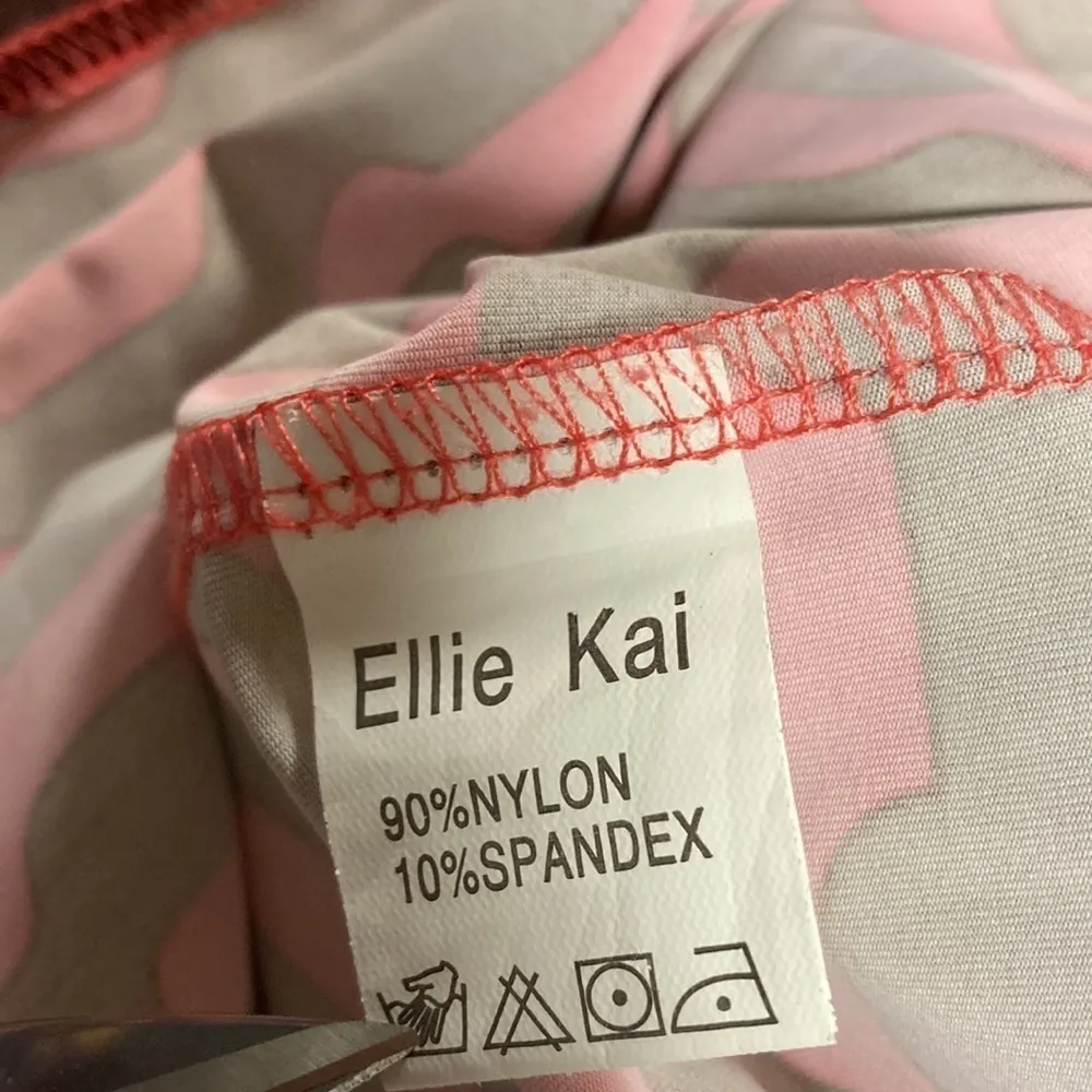 Ellie Kai Brown & Coral Wavy Stripe Dress Size 6 - Image 11