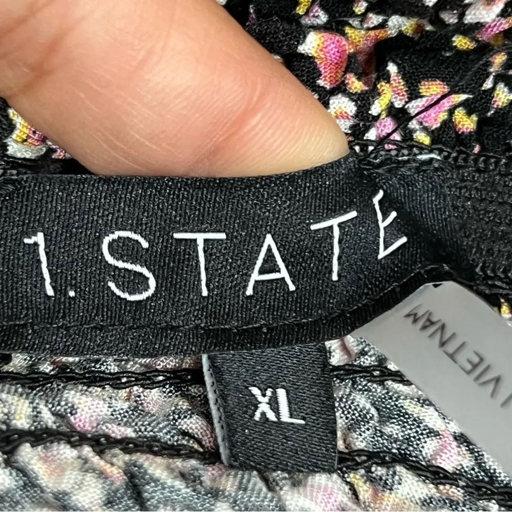 1.State Ditsy Floral xl smocked Jumpsuit FLAWED - Image 2