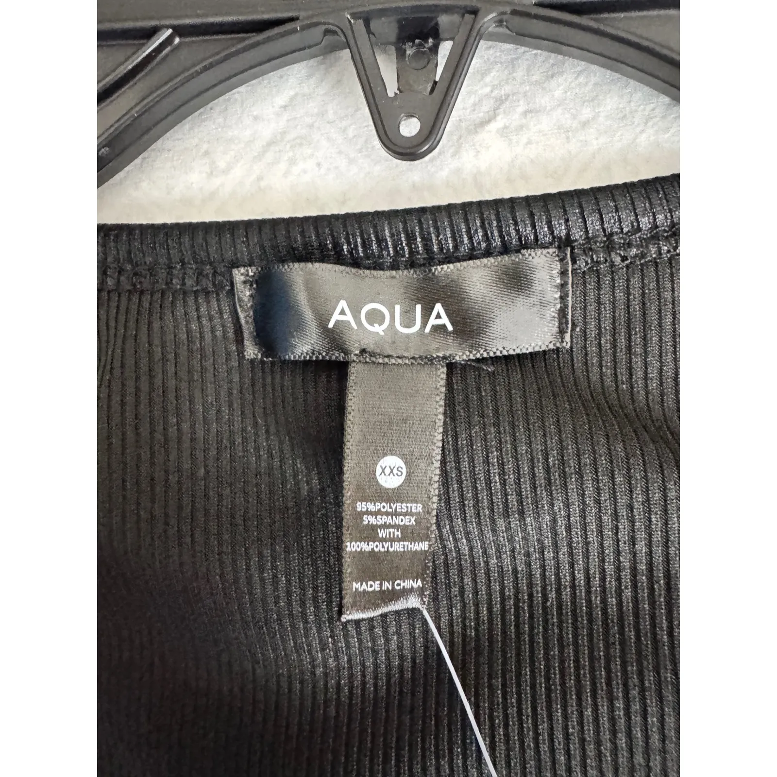 AQUA Shimmer Tank Top Sleeveless Ribbed Sparkle Party‎ Top XXS - Image 7