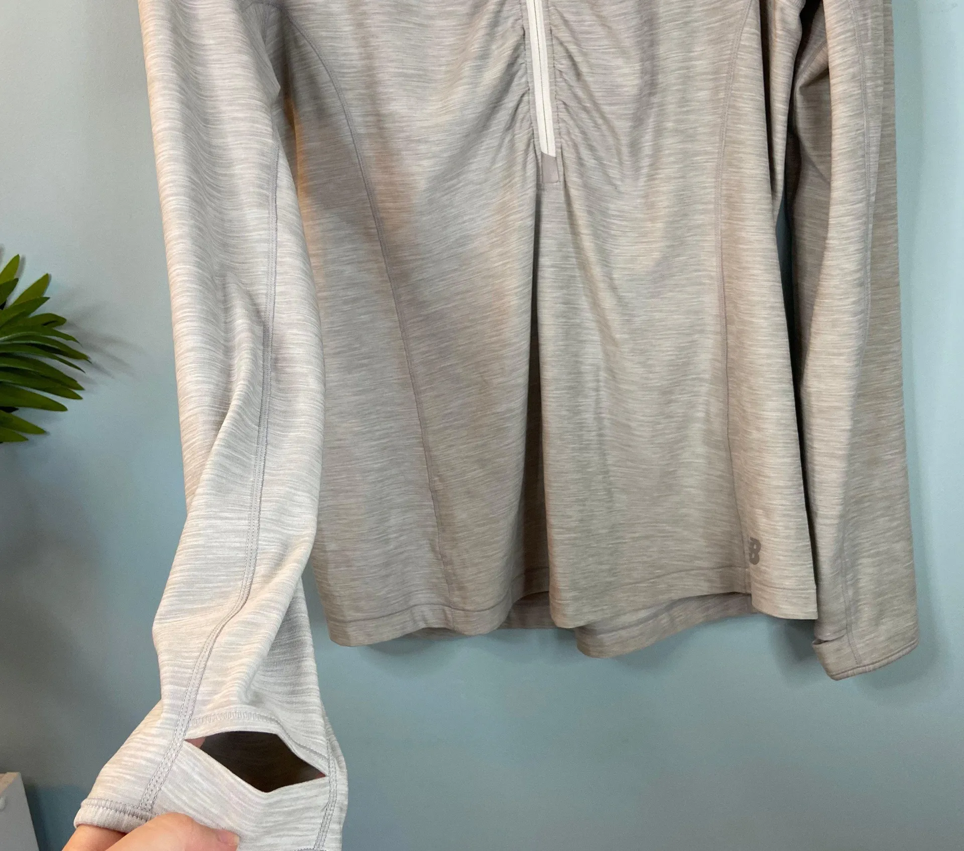 New Balance Gray Quarter Zip Athletic Jacket - Image 4