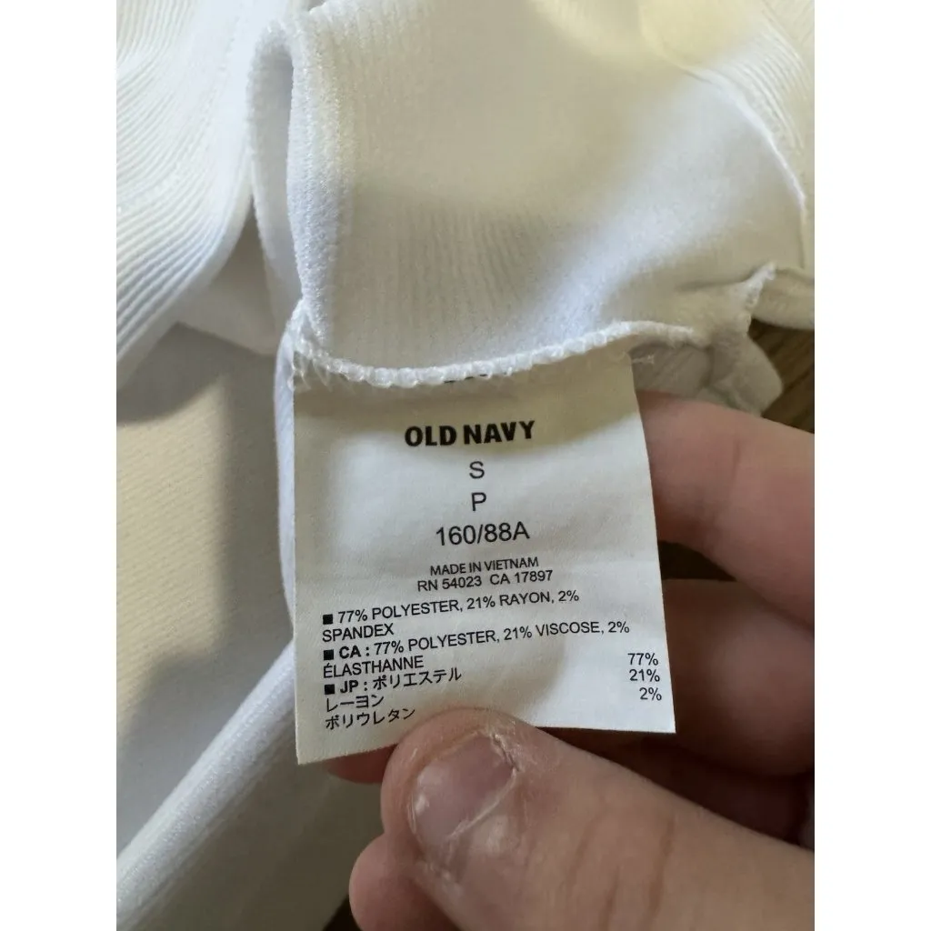 Old Navy Womens Sweater Size Small White Long Sleeve Back Zipper Preppy‎ City - Image 8