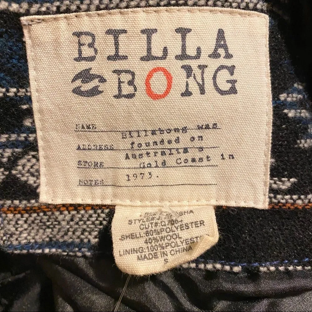 BILLABONG Women’s Small Aztec Multicolor Tapestry Print Fall Autumn Jacket - Image 6